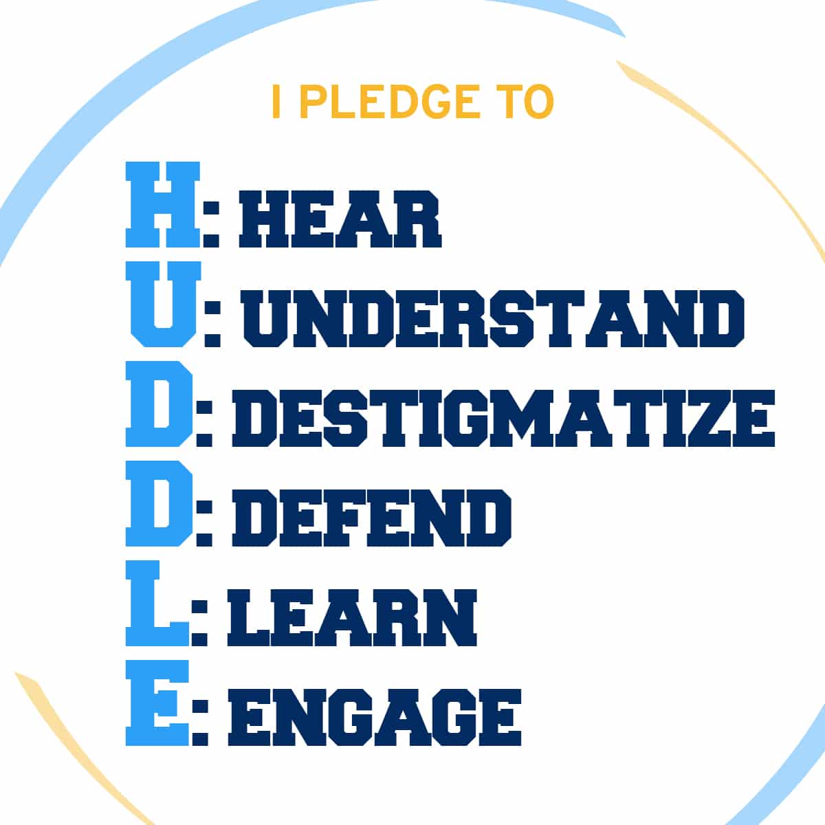 I pledge to huddle